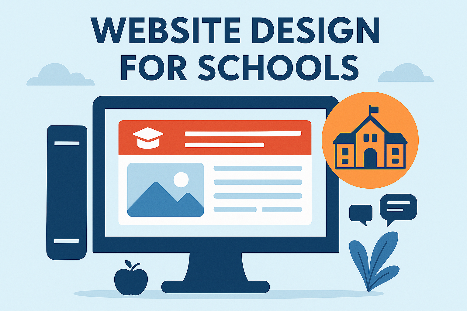 website design for schools illustration